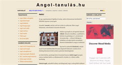 Desktop Screenshot of angol-tanulas.hu